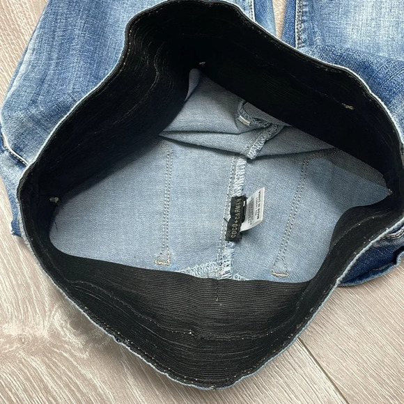 Coco + Carmen OMG Pull On Skinny Ankle Crossover Fringe Hem Jeans S - Picture 15 of 16